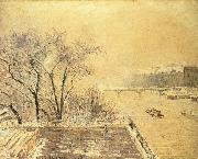 Camille Pissarro Morning snow France oil painting artist